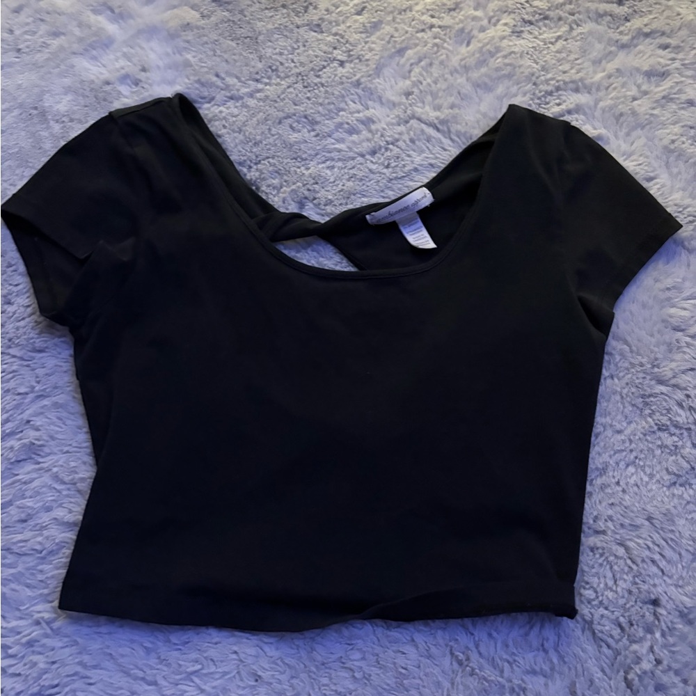 Ambiance Black Women's Crop Top